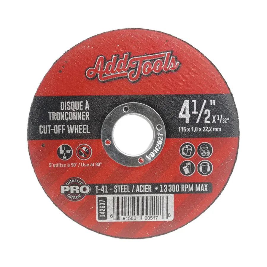 Meule à tronçonner pour acier inoxydable - Type 41 - 4-1/2" x 1/32'' x 7/8"