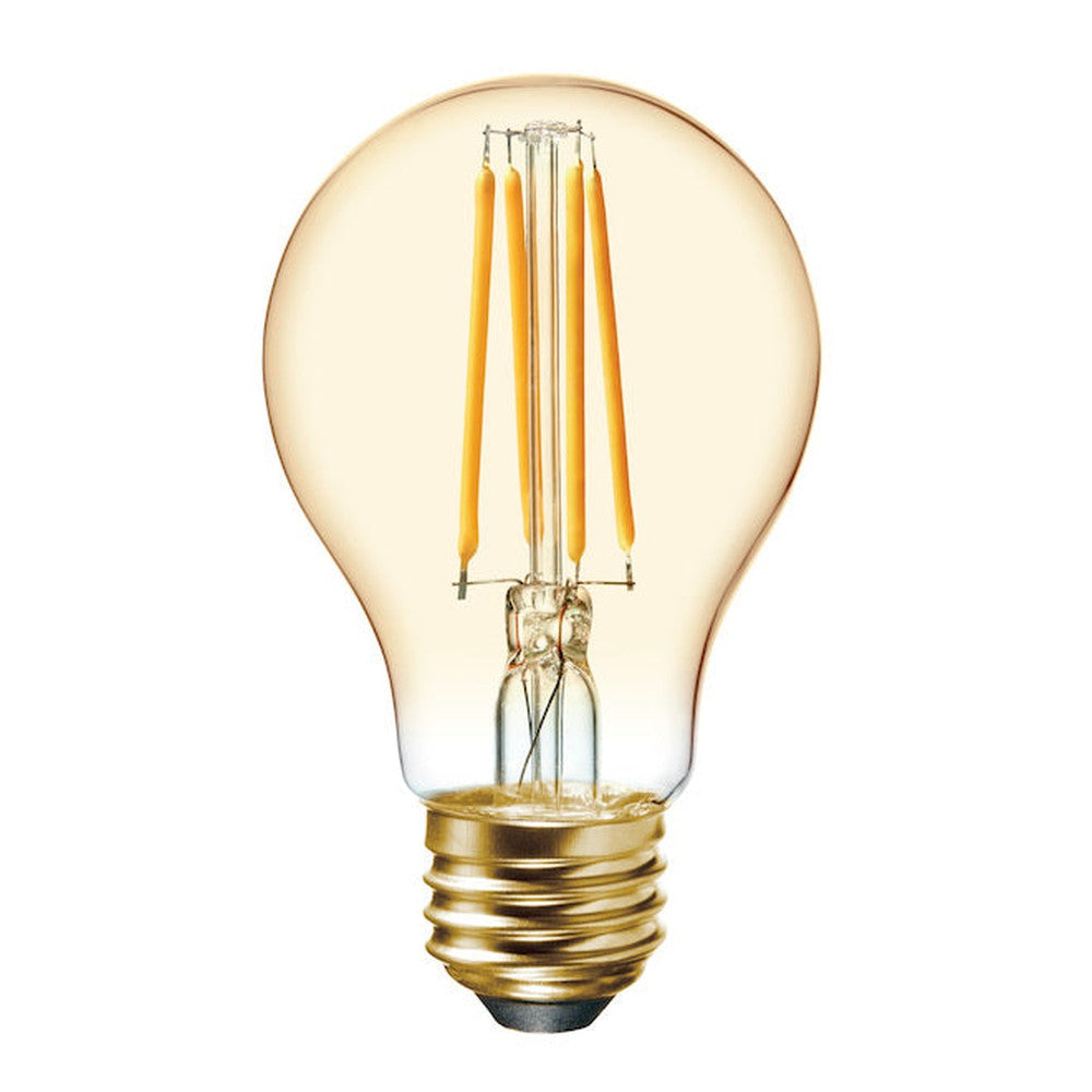 Ampoule DEL A19 8W graduelle 2200K Ambre Vintage à filament