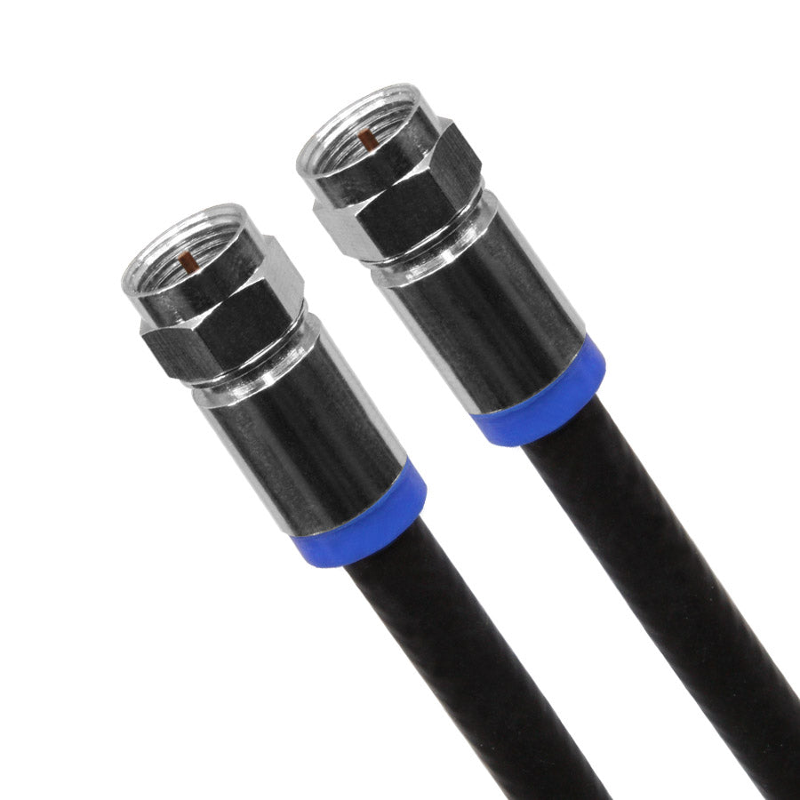 Câble coaxial RG6 avec connecteurs type F - FT4 - Noir - 2 m