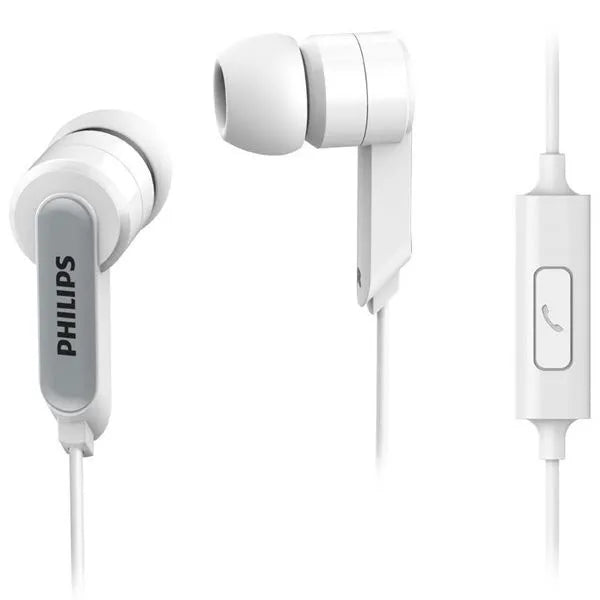 Écouteurs intra-auriculaires avec fil et microphone - 3.5 mm - Blanc