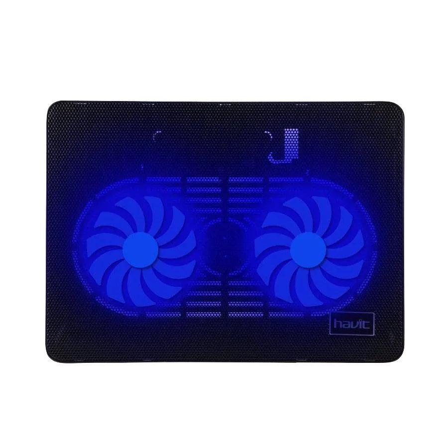 Support de refroidissement ultra mince rétroéclairé bleu pour ordinateur portable