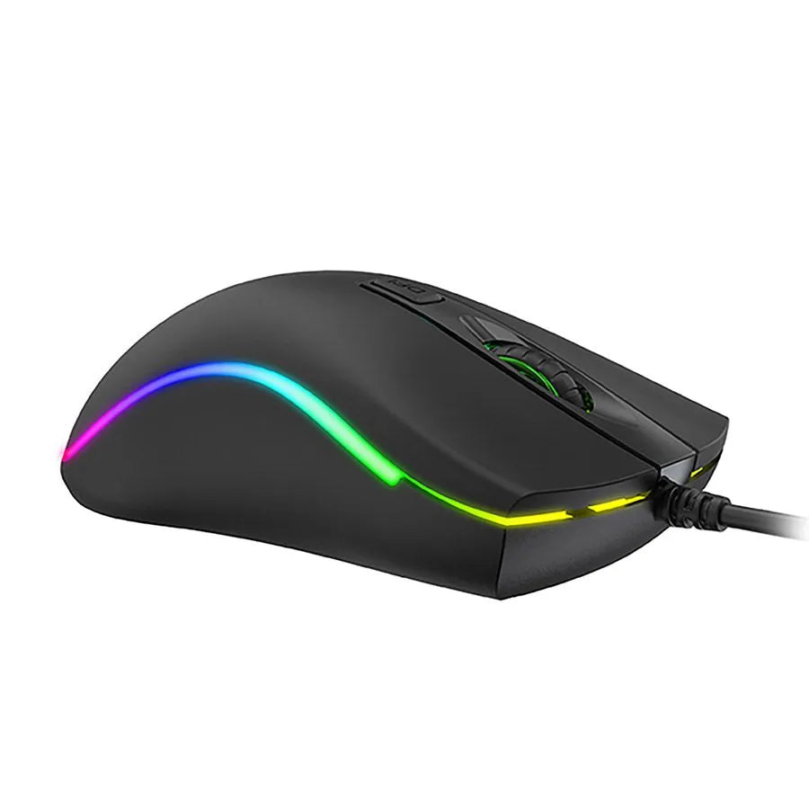 Souris optique de jeu rétro-éclairée avec fil à 4 boutons - USB