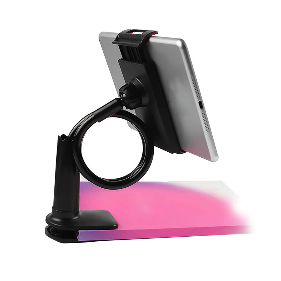 Support flexible de table pour téléphone intelligent et tablette - Noir
