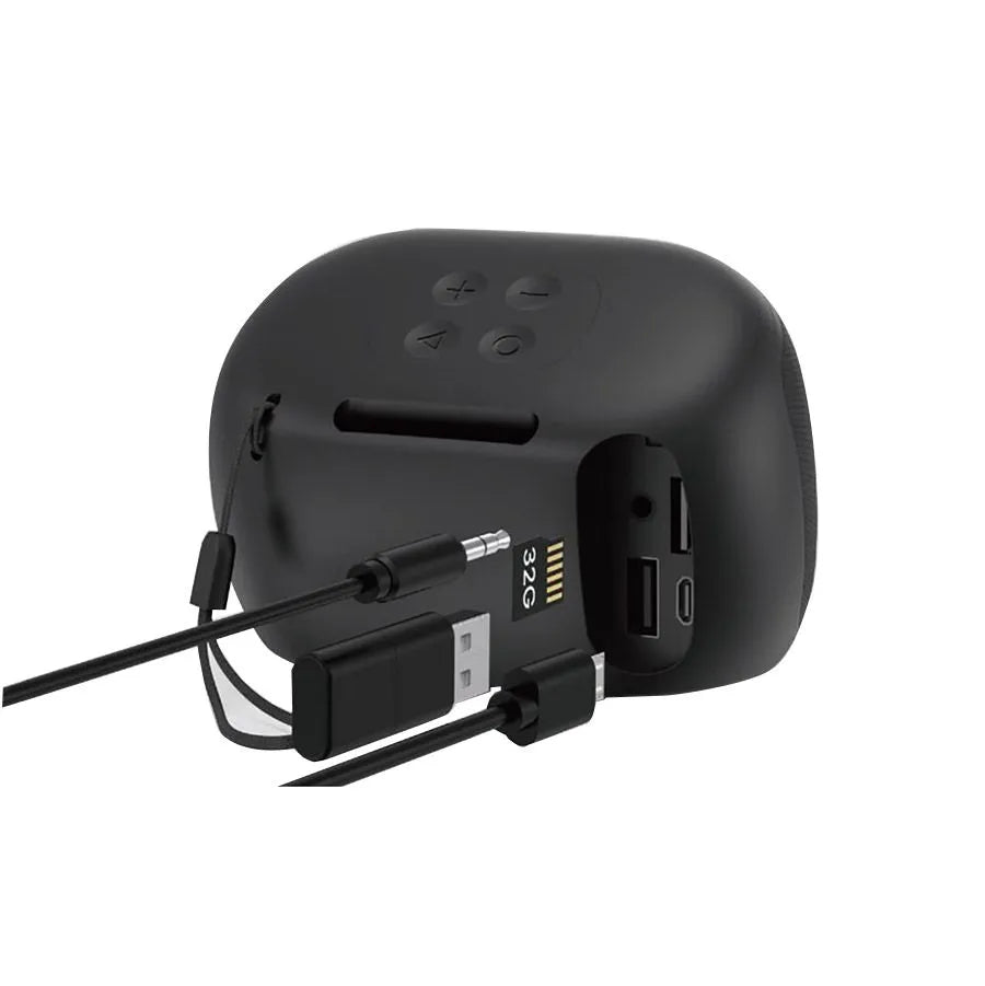 Mini enceinte portable Bluetooth 5.0 - USB/FM/AUX - Noir
