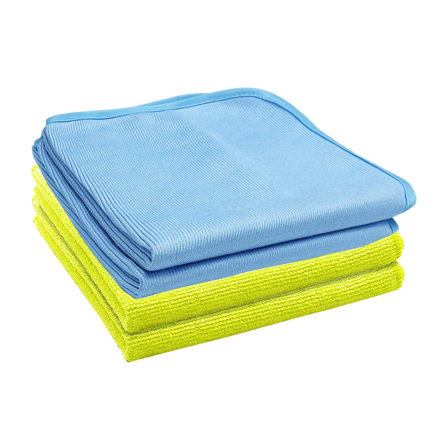Chiffons de nettoyage pour usage général et verre - 30 cm x 30 cm - Paquet de 4