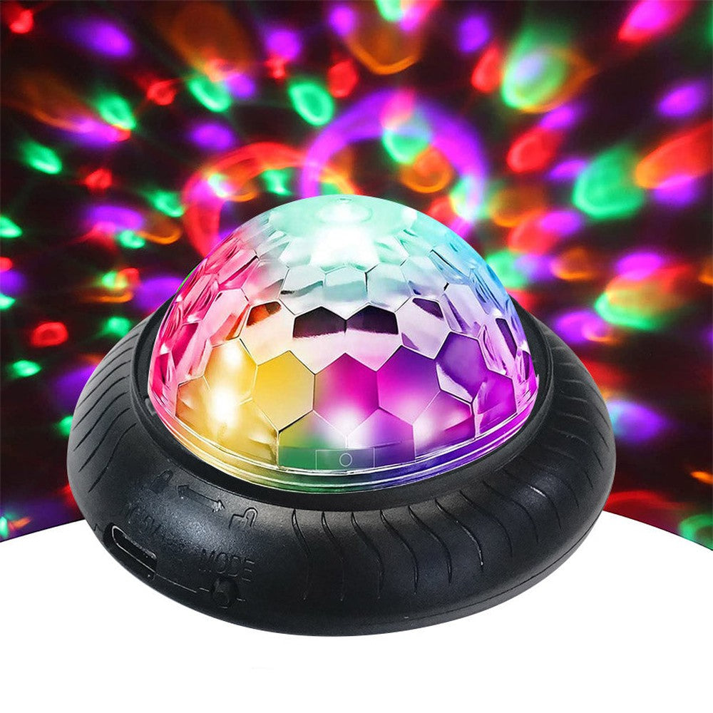 Mini projecteur rechargeable à effets de lumières disco RVB, veilleuse et mode actif sonore
