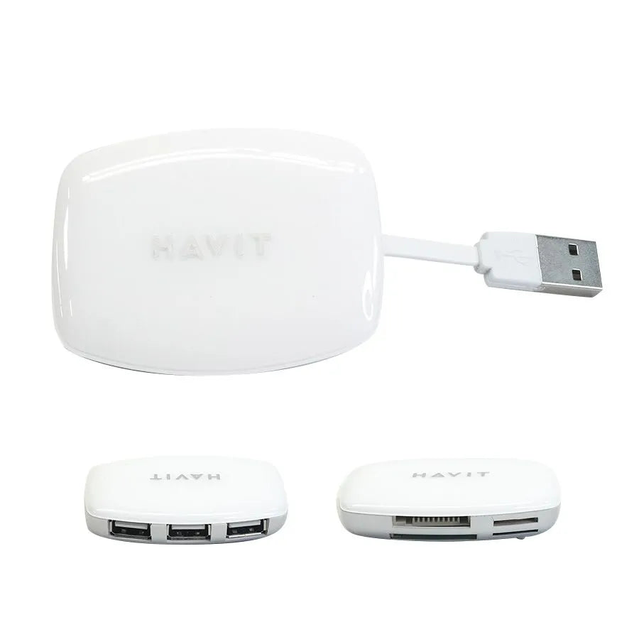 Concentrateur USB 2.0 avec lecteur de cartes - 3 X USB/SD/TF/MS/M2
