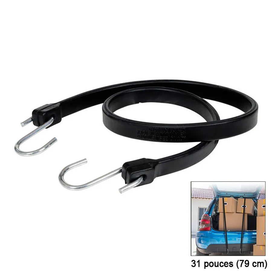 Sangle élastique en caoutchouc de 31 pouces (78 cm) avec crochets