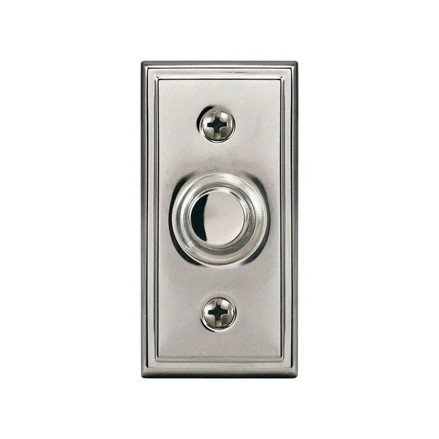 Bouton sonnette de porte illuminé DEL - Nickel