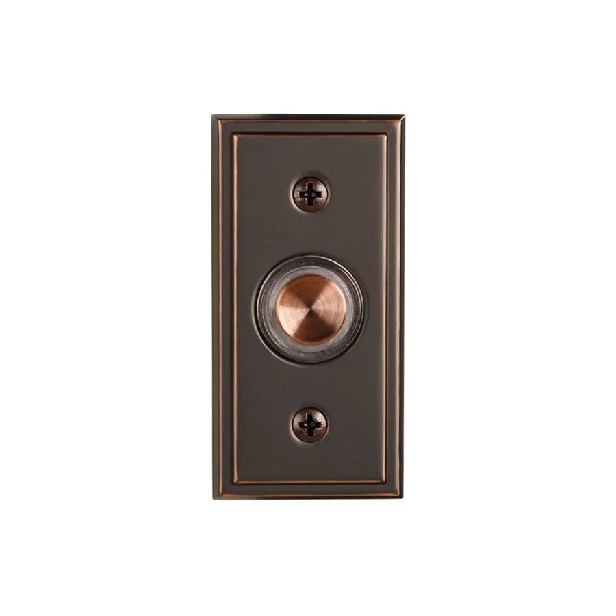 Bouton sonnette de porte illuminé DEL - Bronze