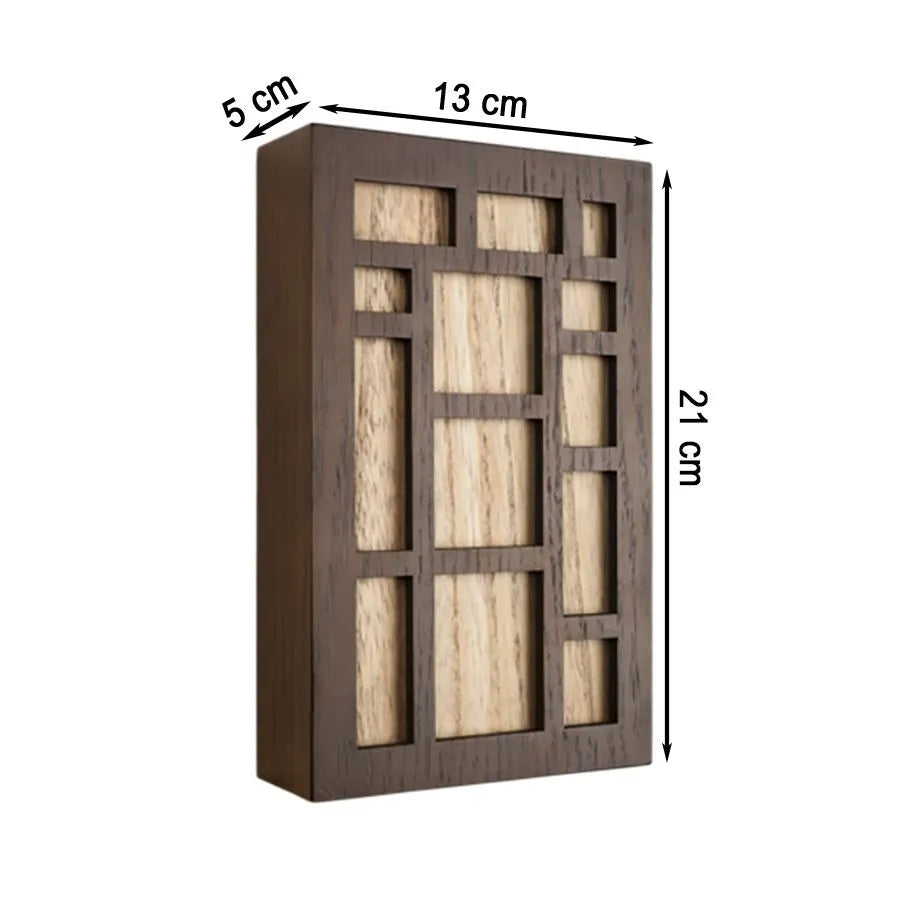 Carillon de porte sans fil avec bouton-poussoir - Bois