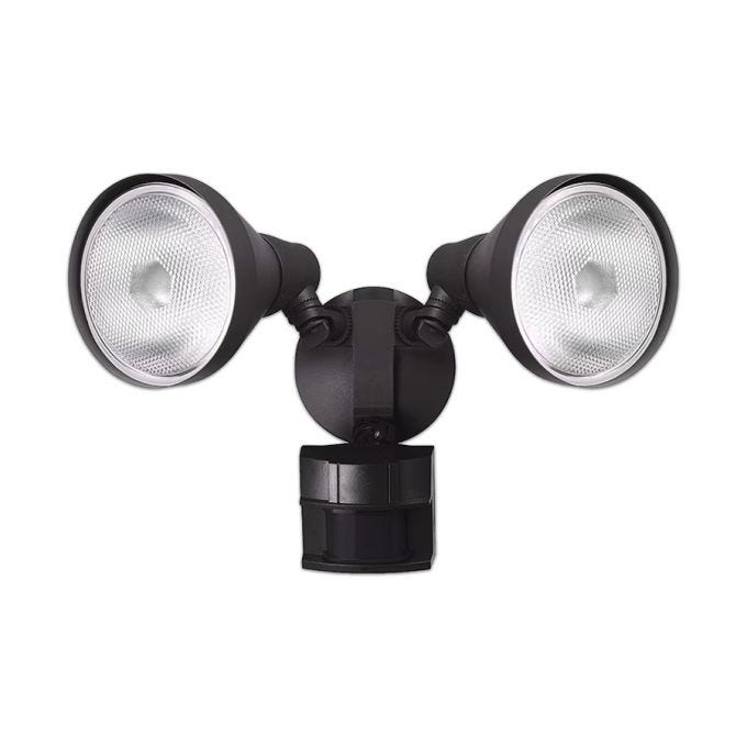Lumière de sécurité extérieure à détecteur de mouvement - 120V Noir