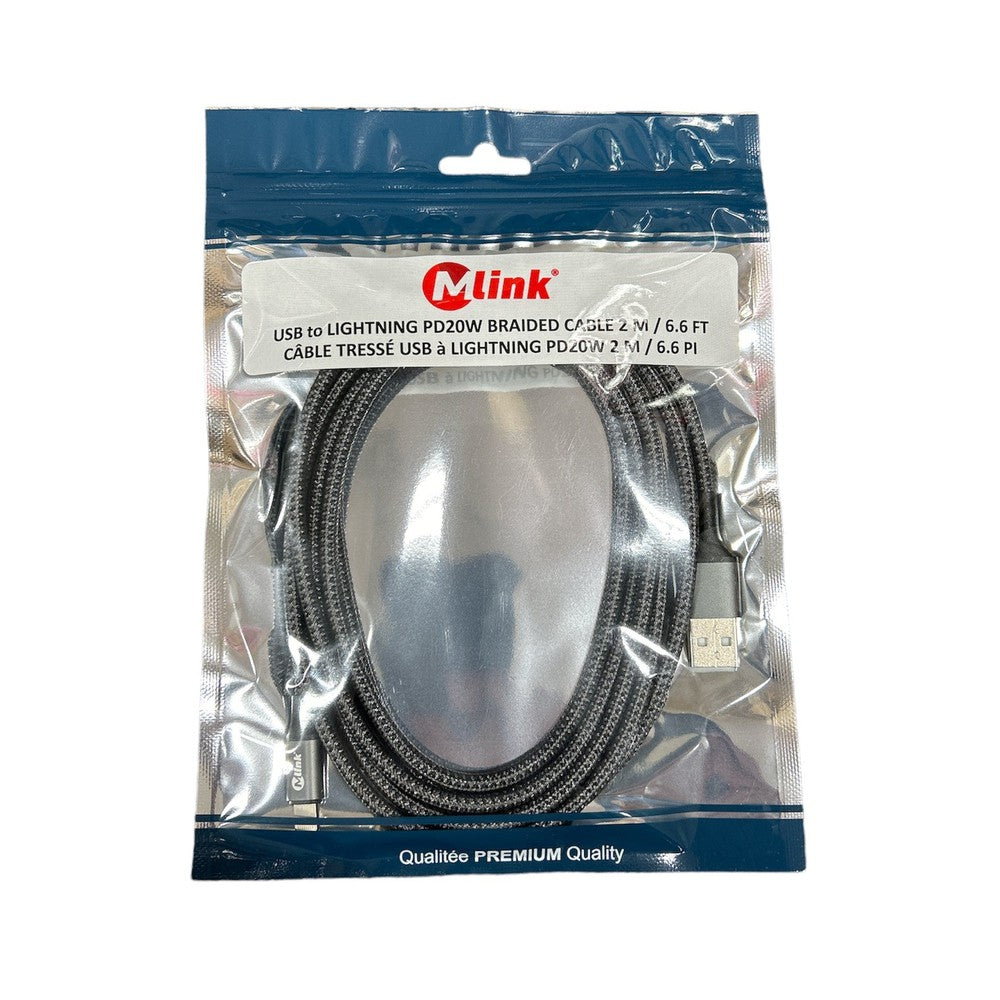 Câble USB à USB-C PD20W 5V/2.4A en nylon tressé à charge rapide