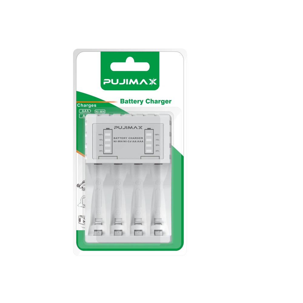 Chargeur USB intelligent pour piles AA & AAA Ni-mh/Ni-cd - 4 bay