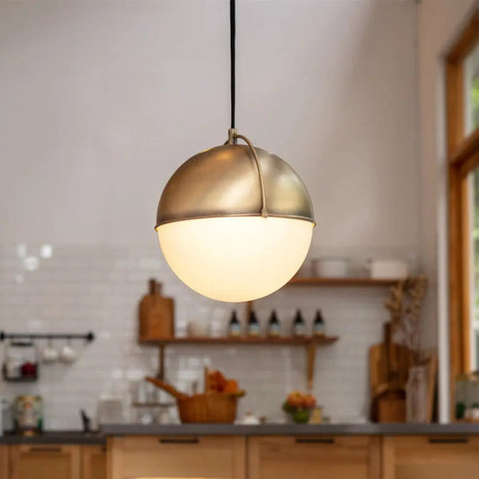 Luminaire suspendu Rétro Or Mat 2-en-1 pour salle à manger et salon