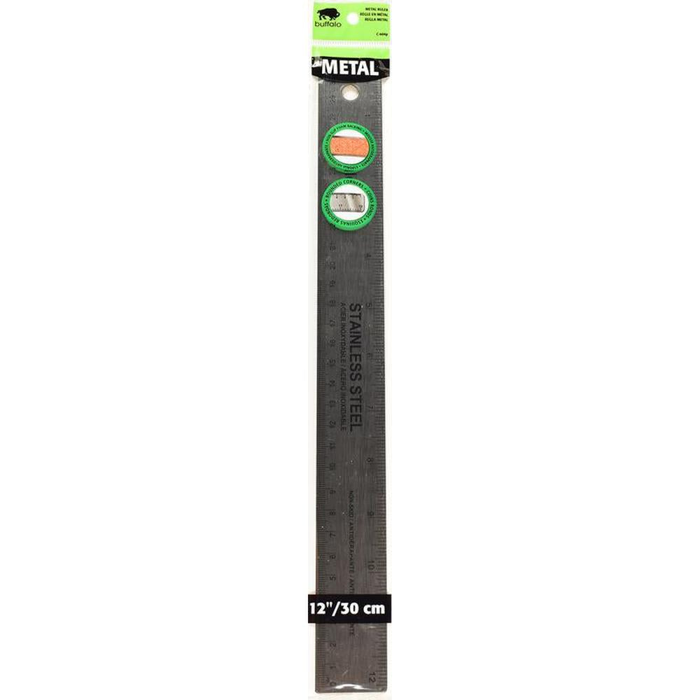 Metal Ruler Non-Skid 12"/30cm