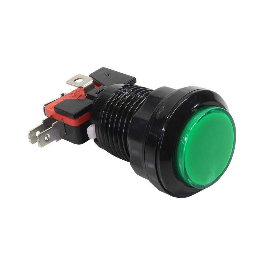 Interrupteur à bouton poussoir momentané illuminé - S.P.D.T. - N.F. - 125/250 V - Vert