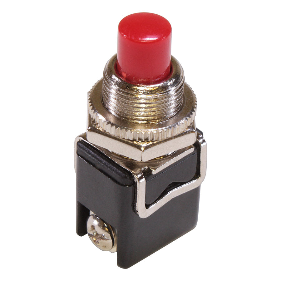 Interrupteur à bouton poussoir momentané carré - N.O - 125V - 8A - Rouge