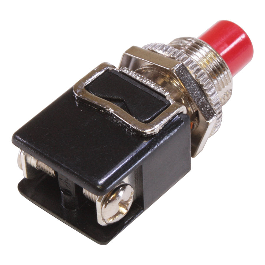 Interrupteur à bouton poussoir momentané carré - N.O - 125V - 8A - Rouge