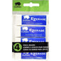 4 White Erasers with Sleeve