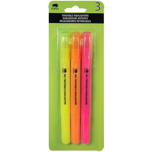 3-Pack Twistable Highlighter Gel