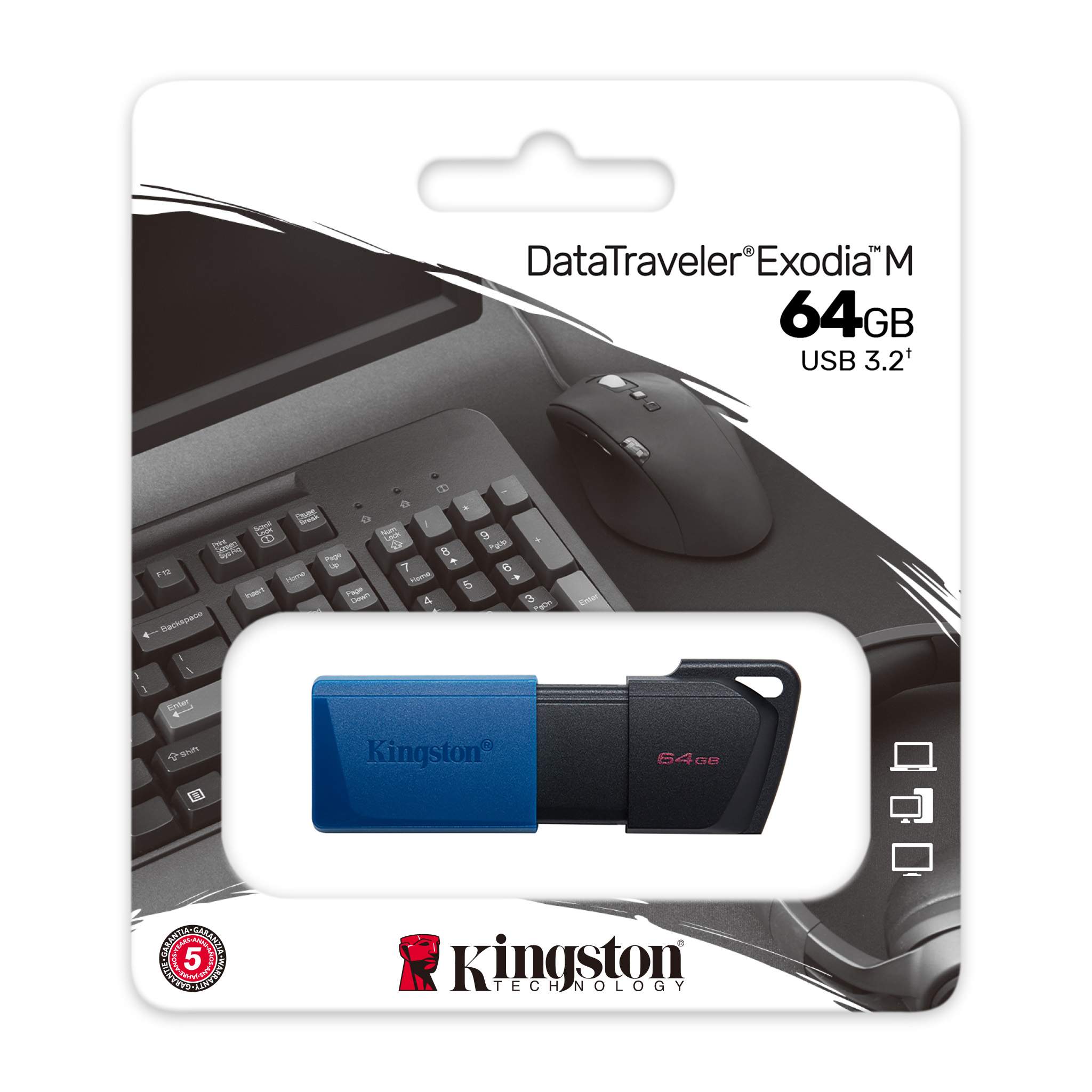 Clé USB Kingston DataTraveler® Exodia M 64Go USB 3.2 Gen 1