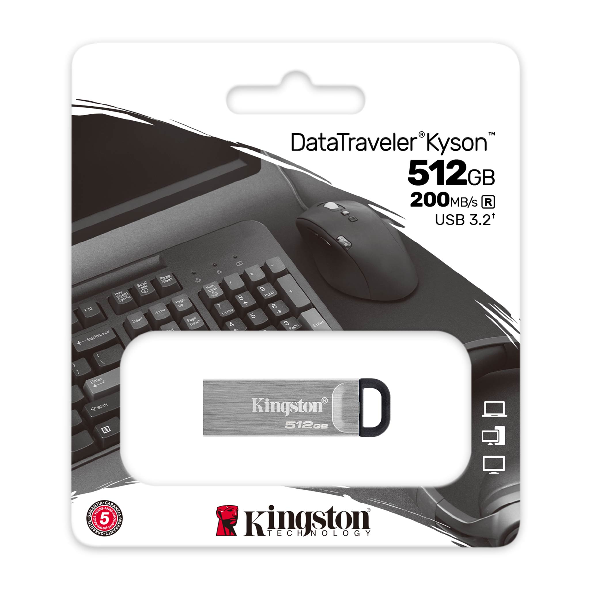 Clé USB Kingston DataTraveler® Kyson 512Go USB 3.2 Gen