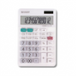 High-resolution hero shot of the white Sharp EL334W desktop calculator on a pure white background.