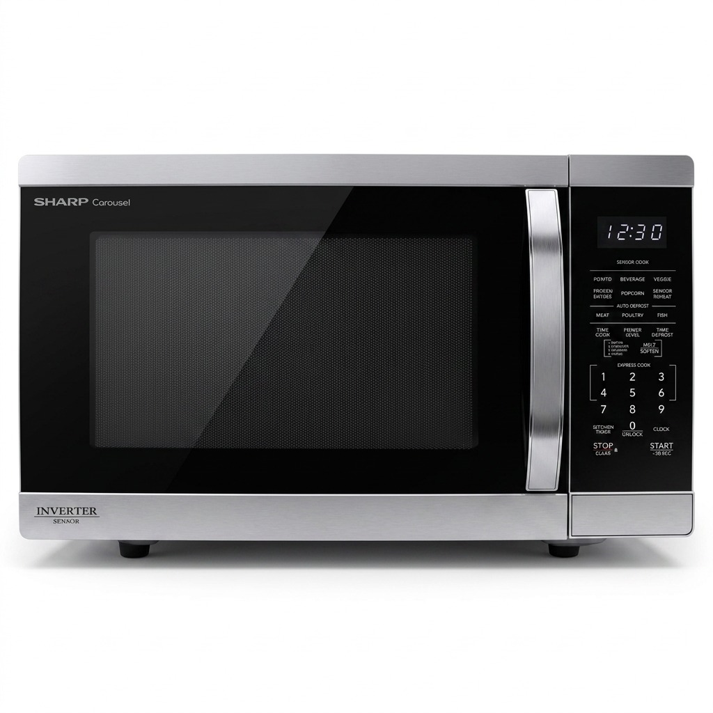 Sharp SMC1464KSC Countertop Microwave Inverter Technology Stainless Steel