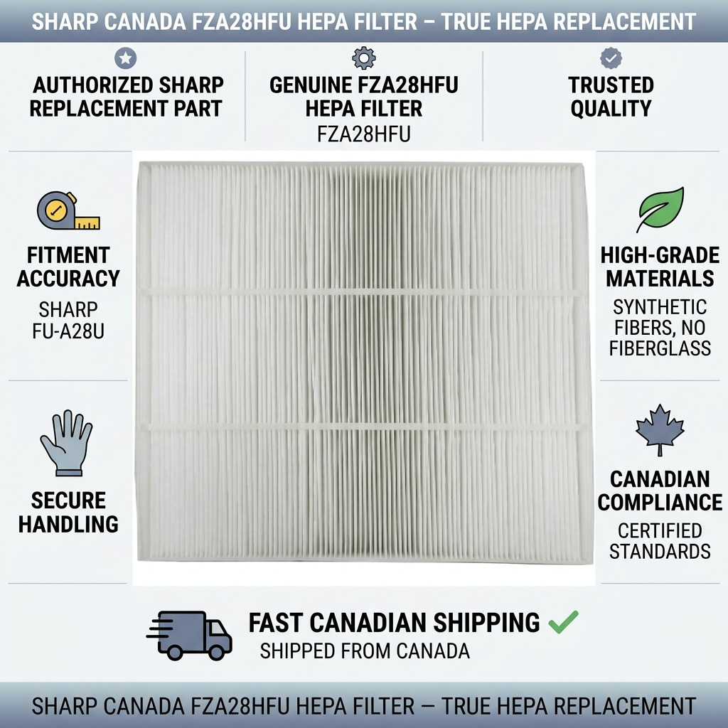 Sharp FZA28HFU HEPA Filter Trust and Authority Infographic.