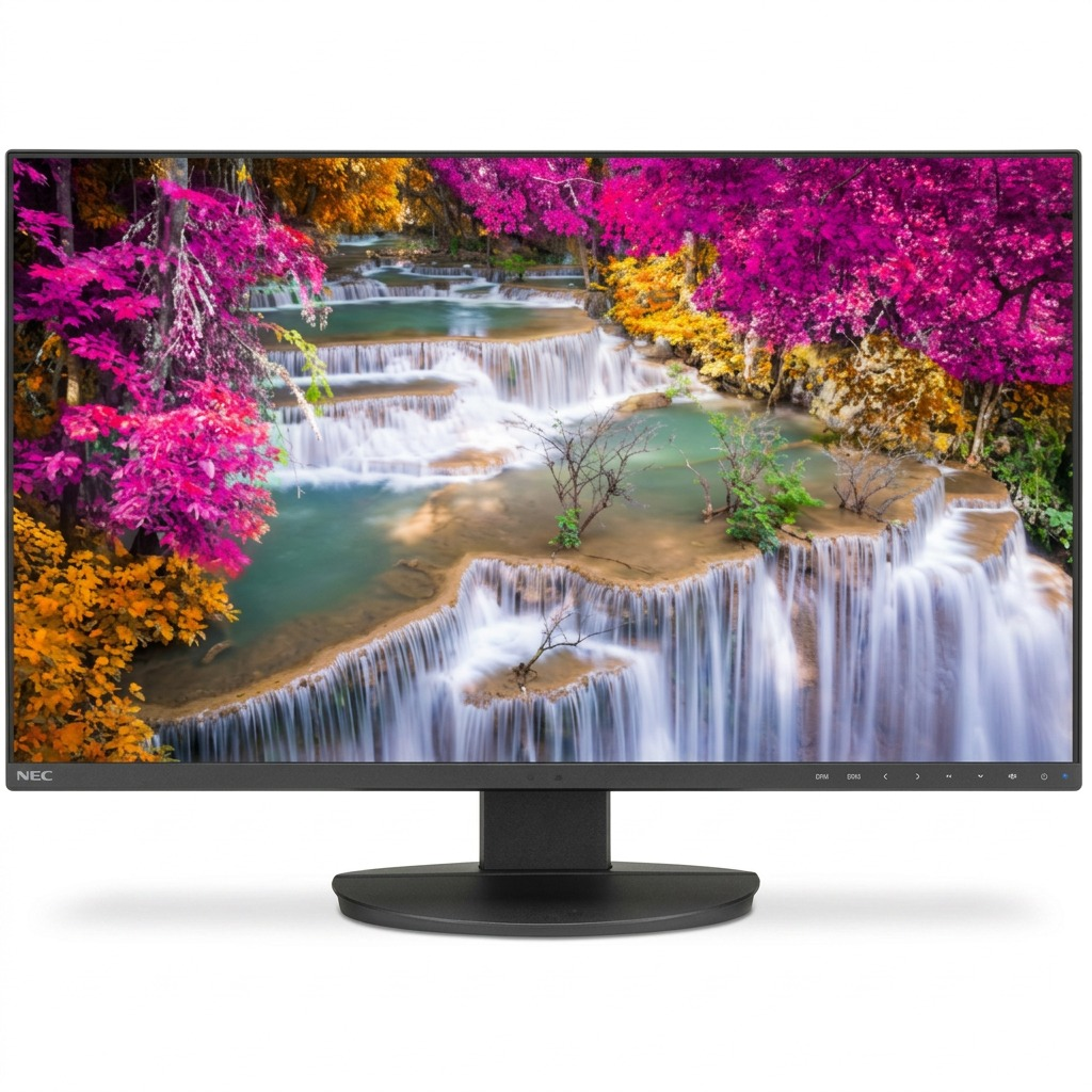 A crisp, high-resolution hero image for the SHARP/NEC EA271U-BK 27" 4K monitor.