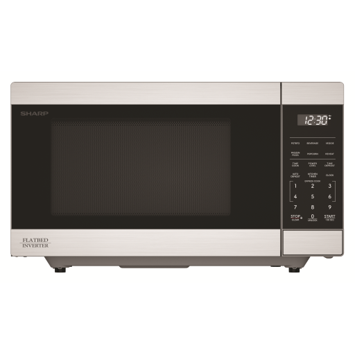 Sharp SMC1174KSC Carousel Countertop Microwave Oven with Inverter Technology ? 1.1 cu. ft. 1100W Stainless Steel