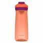 Pure, high-resolution front hero shot of the Contigo 20 oz Autoseal Casey water bottle (Coral/Grape) on white.