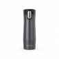 A high-resolution product photograph of the grey Contigo West Loop 3.0 vacuum-insulated travel mug, centered against a seamless pure white background, featuring realistic lighting and its AUTOSEAL lid.