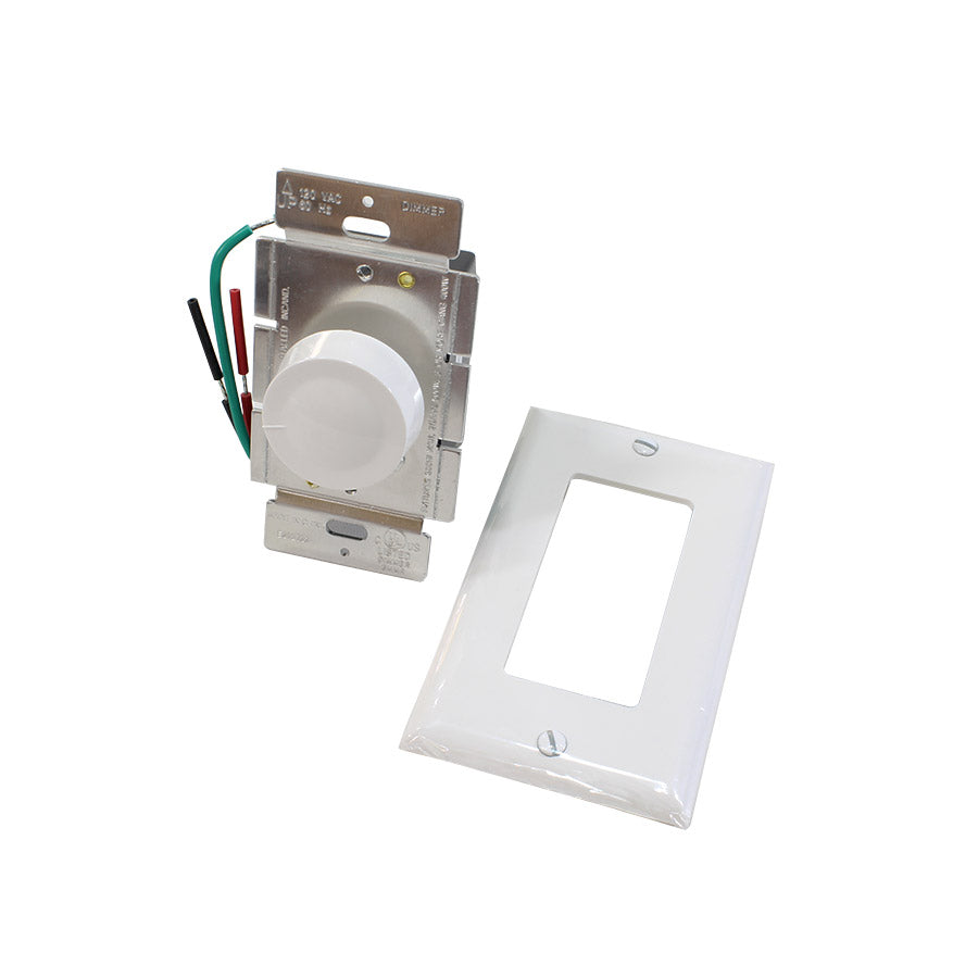 Gradateur rotatif - Unipolaire - 120V - 60Hz - Blanc