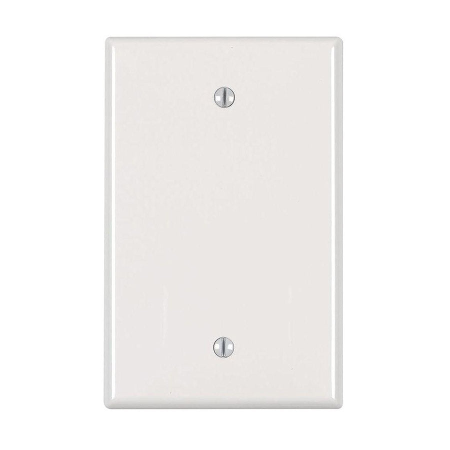 Plaque murale pleine pour prise simple - Blanc
