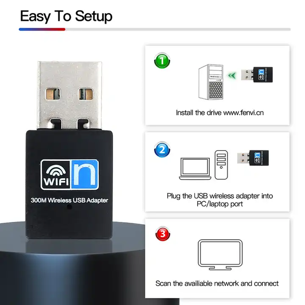 Adaptateur USB sans fil 802.11N 300 Mbps