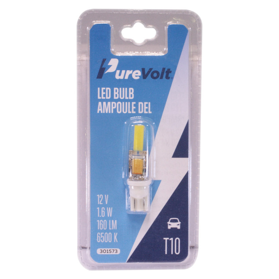 Ampoule DEL haute intensité - 12 V - T10 - 1.6 W - 6500 K