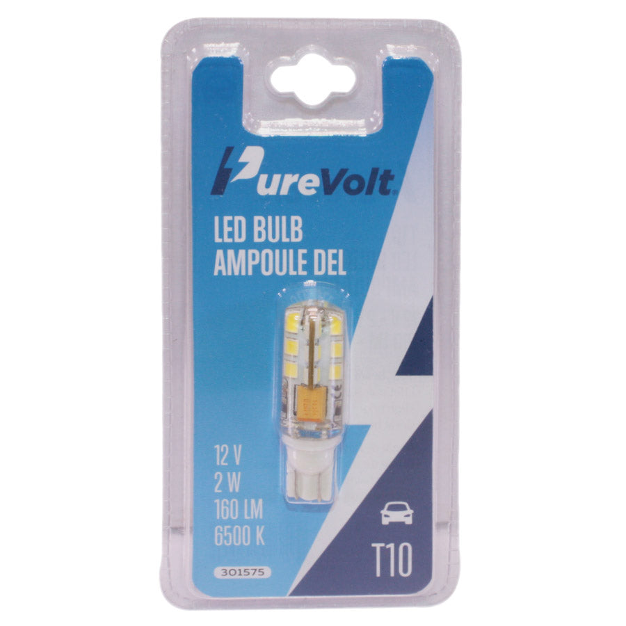 Ampoule DEL haute intensité - 12 V - T10 - 2 W - 6500 K