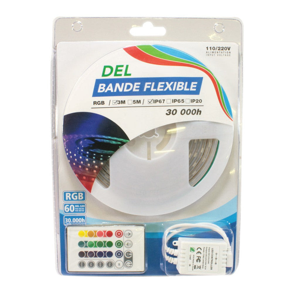 Ensemble de bande DEL flexible IP67 - 3m - RVB