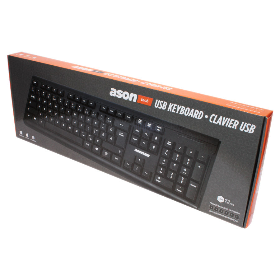 Clavier avec fil - USB - 104 touches