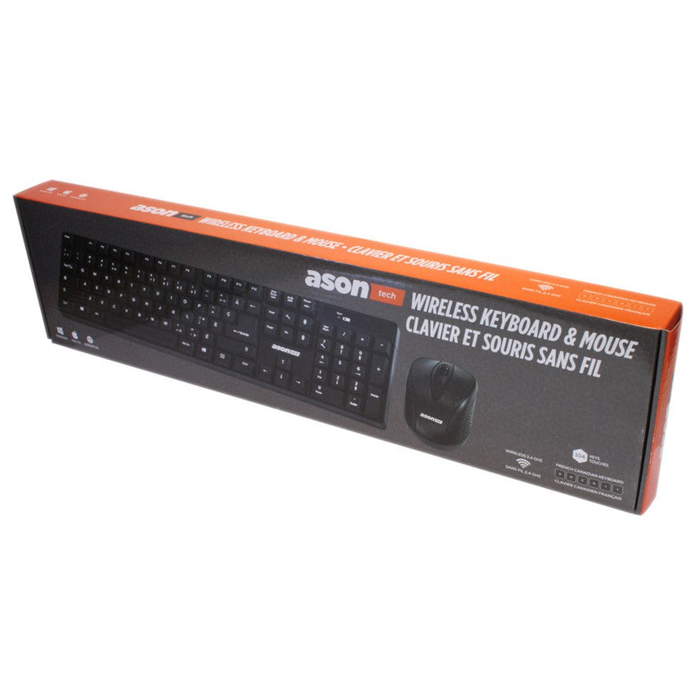 Ensemble de clavier et souris sans fil à 4 boutons