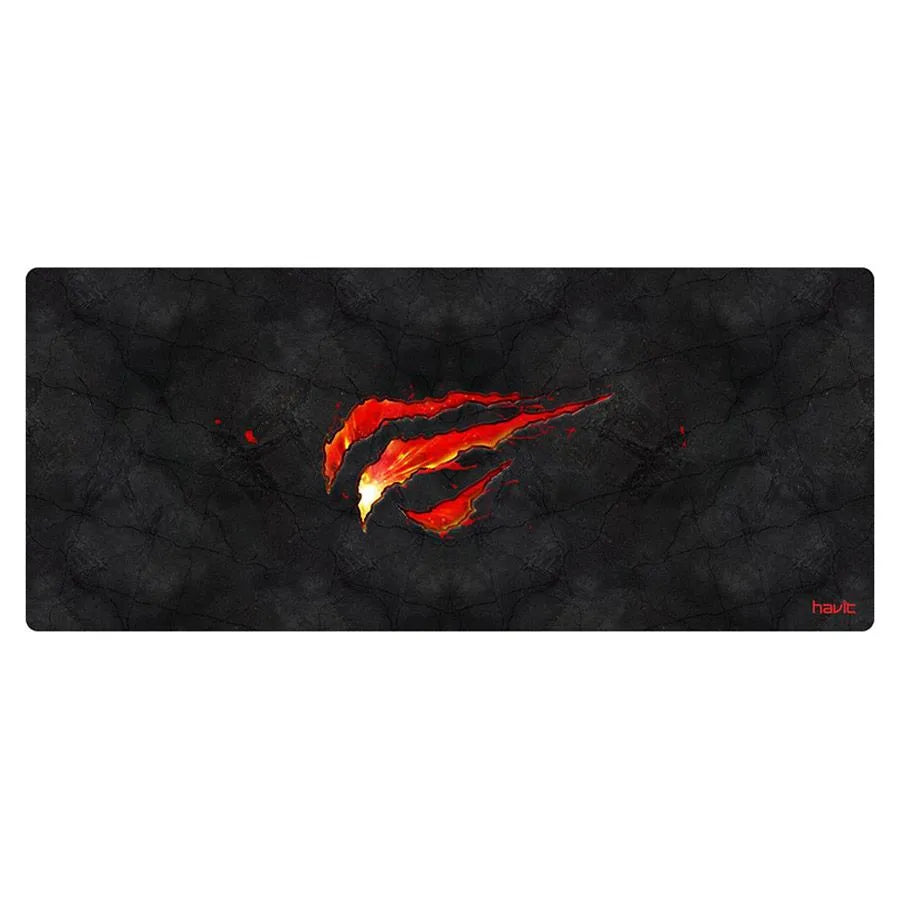 Tapis surdimensionné pour clavier et souris - Noir et rouge - 70cm X 30cm