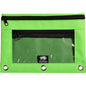 Mesh window pencil pouch in bright green with durable design and easy access features.