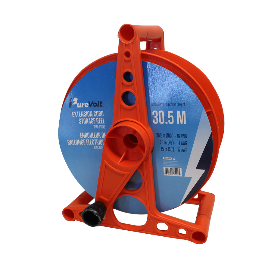 Dévidoir pour rallonge électrique 16/12 AWG - Orange