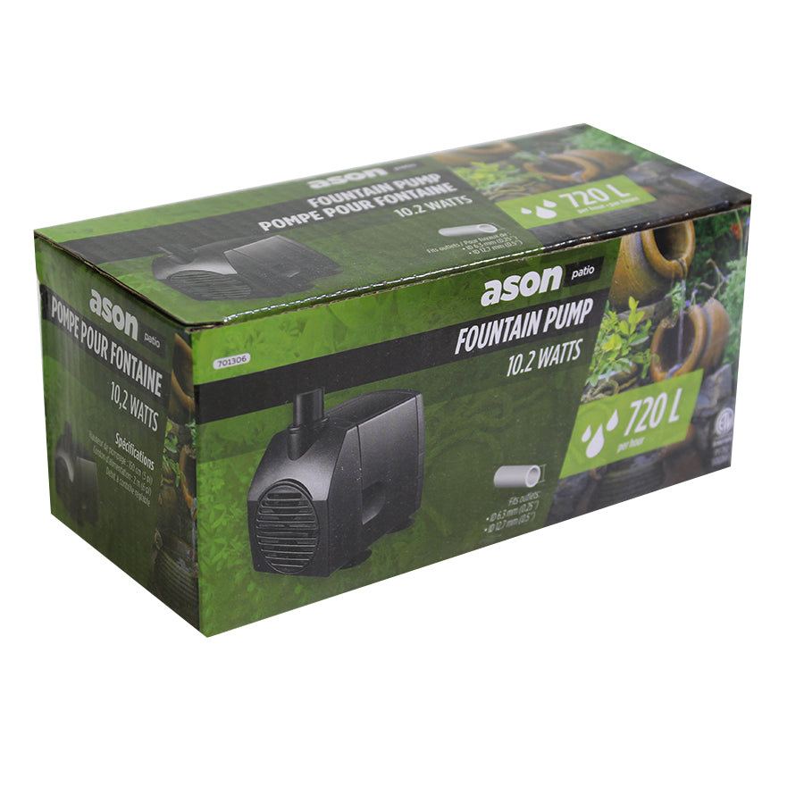 Pompe pour fontaine - 10.2 W - 720 Litres /heure