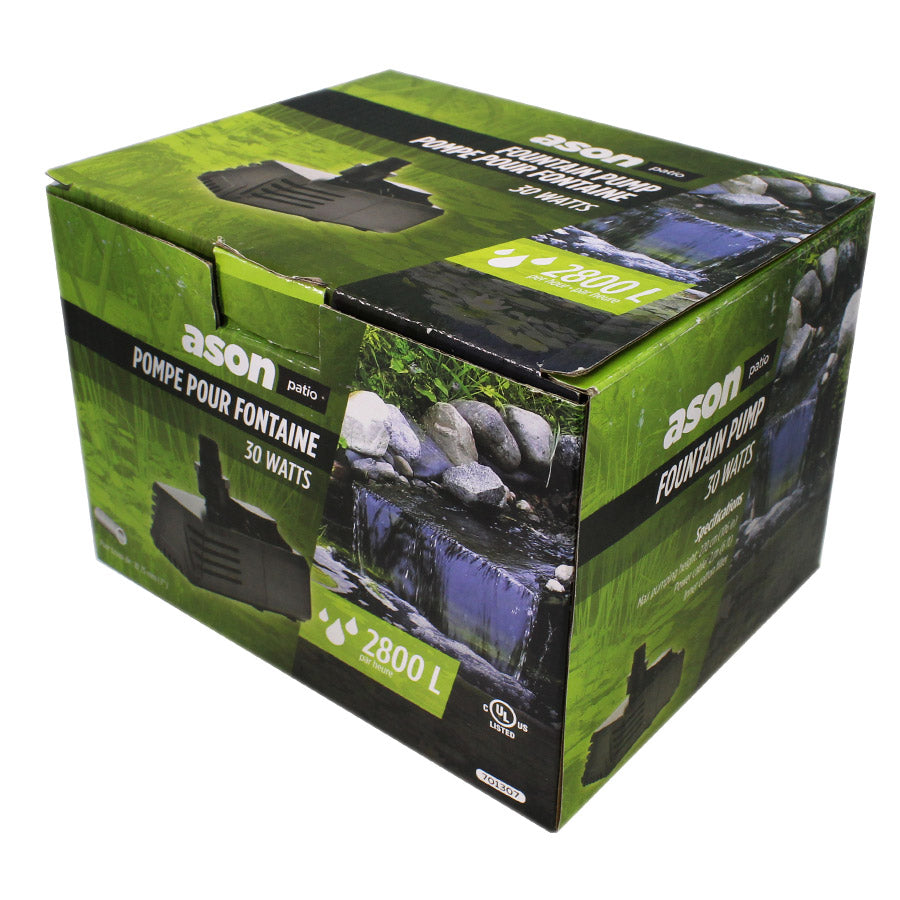 Pompe pour fontaine - 30 watts - 2800 litres par heure