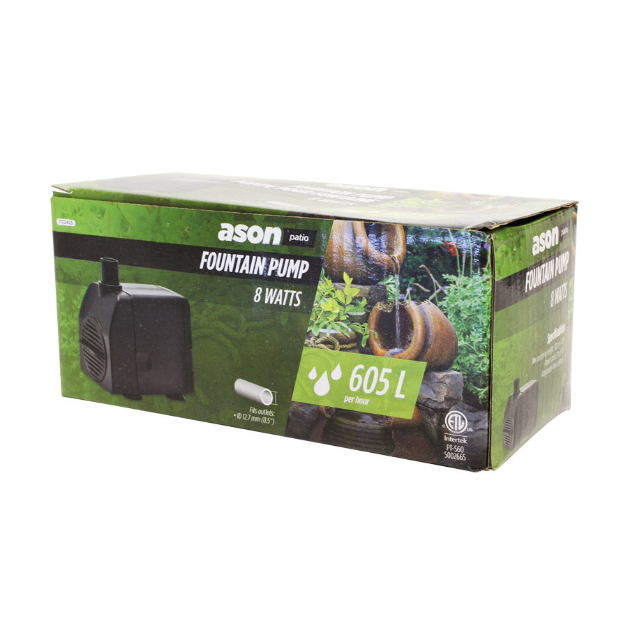 Pompe pour fontaine - 8 watts - 605 L par heure