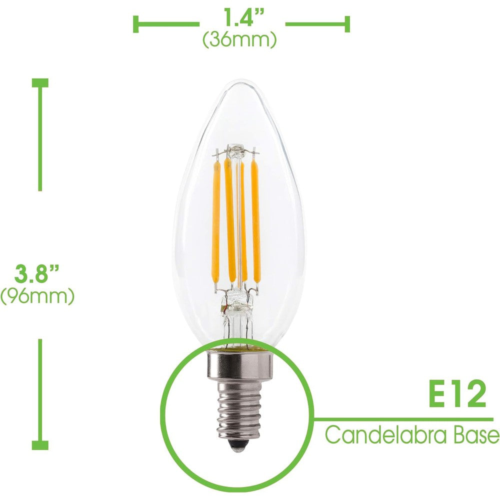 Ampoule DEL B10 5W graduelle 2700K à filament