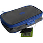 Durable Pencil Box featuring a zipper closure in gray and blue design by Buffalo.